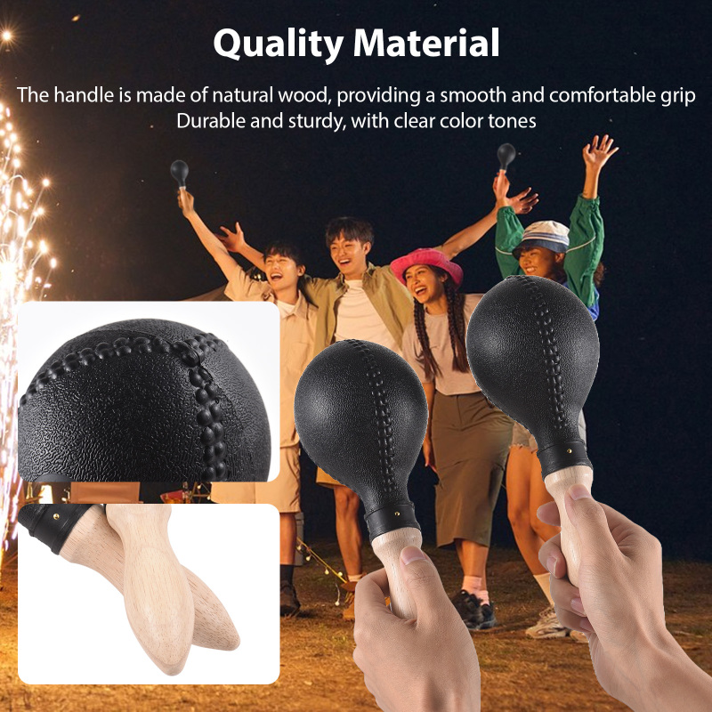 1Pair 25cm Maracas Sand Hammer - Musical Instrument Maraca 评论和价格