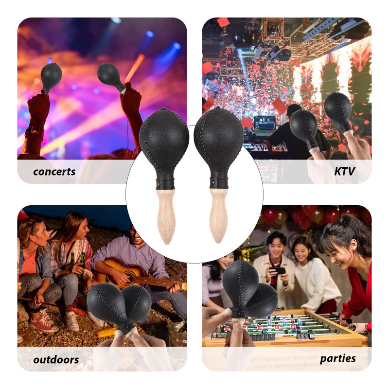 1Pair 25cm Maracas Sand Hammer - Musical Instrument Maraca 评论和价格