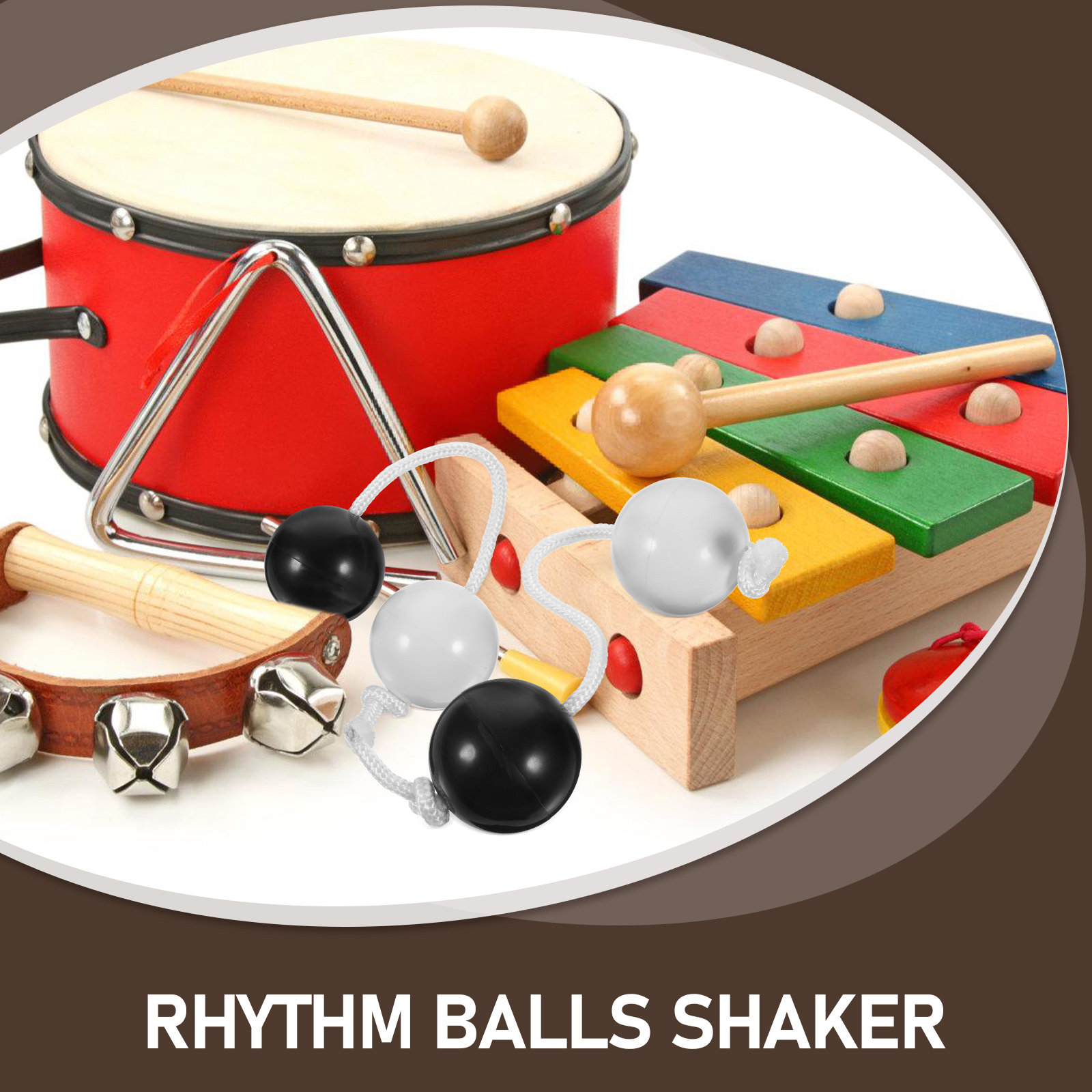 2Pcs Rhythm Balls Shaker Percu - Musical Instrument African 评论和价格