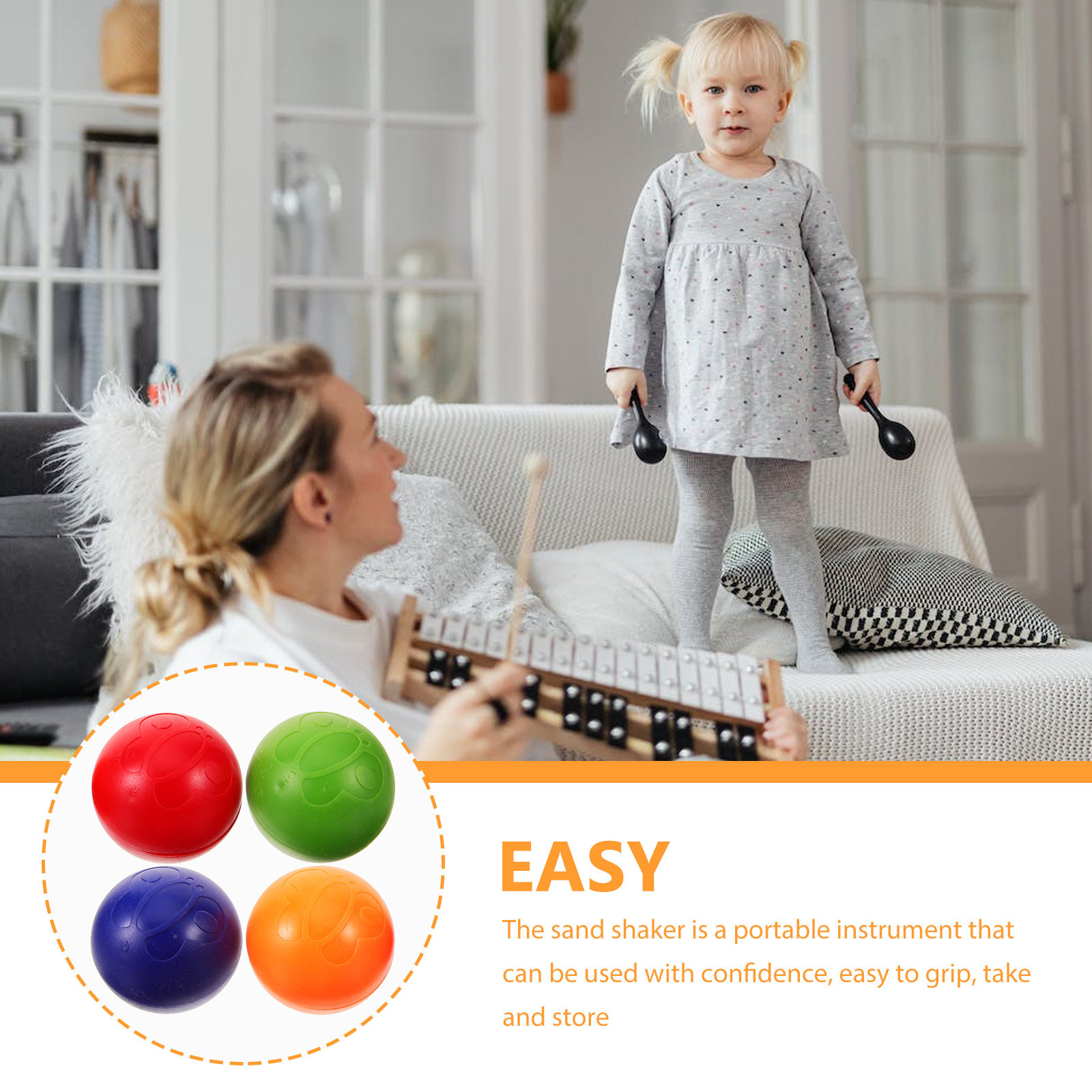 4Pcs Hand Shaker Balls Maracas - Musical Instrument Maraca 评论和价格
