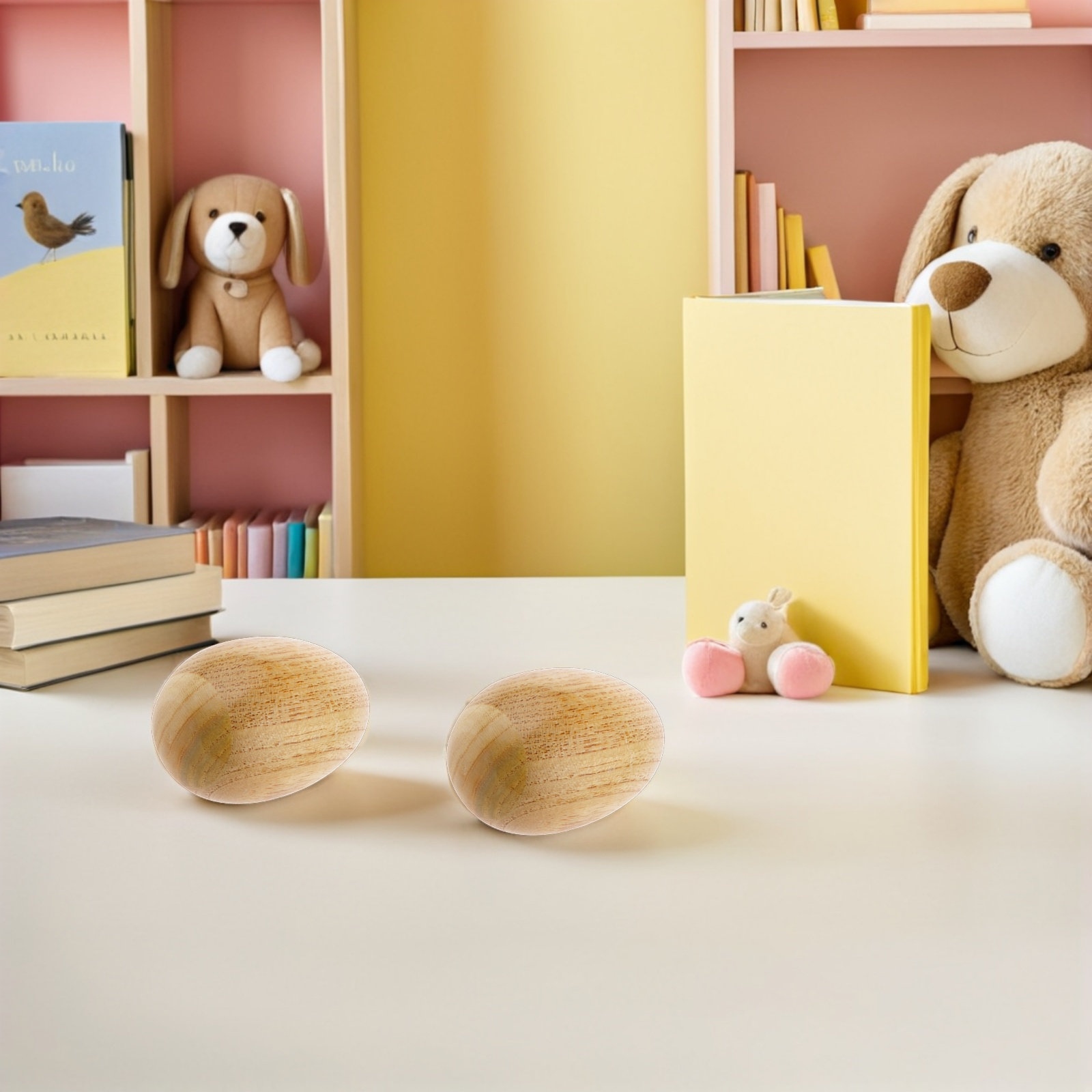 4Pcs Eco Friendly Wooden Egg S - Musical Instrument Maraca 评论和价格
