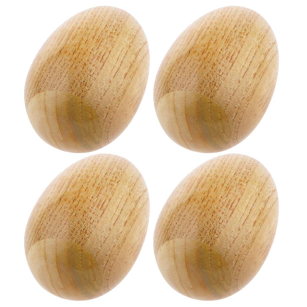 4Pcs Eco Friendly Wooden Egg S - Musical Instrument Maraca 评论和价格