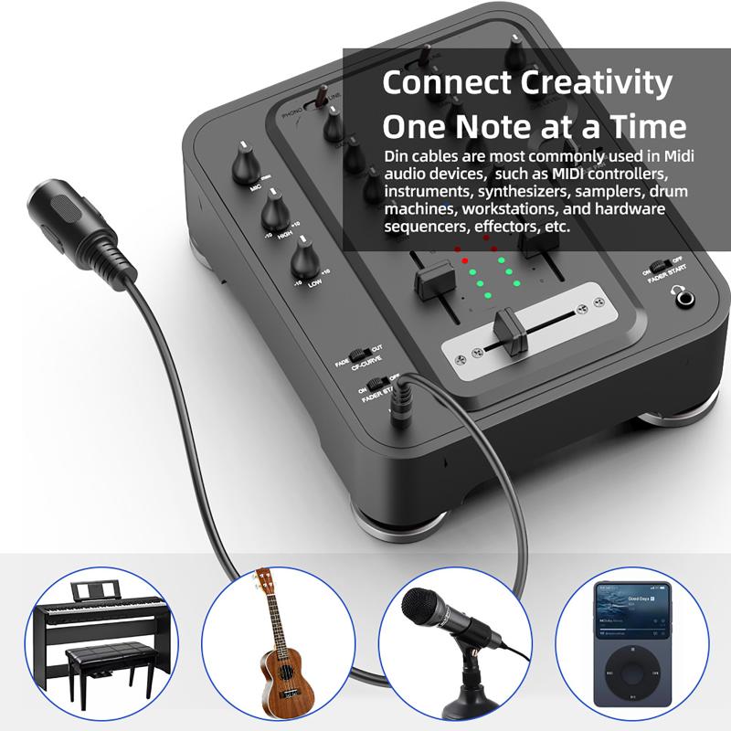 Hot Sale MIDI Din 5 To 3.5mm T - Musical Instrument Videos 评论和价格