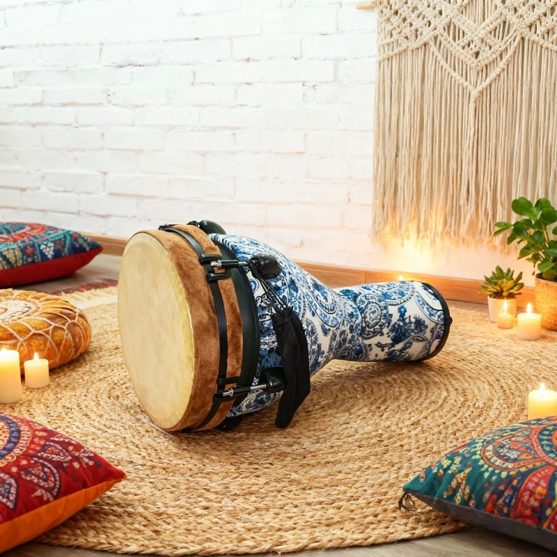 New 12-inch African drum mecha - Musical Instrument African 评论和价格