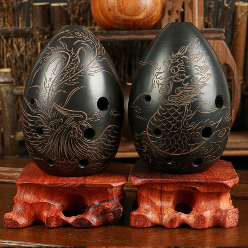 8 Holes Ocarina Black Portable - Musical Instrument Maraca 评论和价格