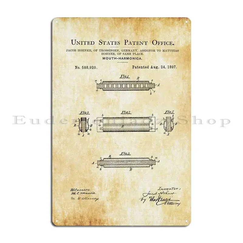 Hohner Harmonica Patent Player - Musical Instrument In Drawing 评论和价格